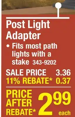 Menards Post Light Adapter offer