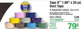 Menards Tape It 1.89 x 20 yd. Duct Tape offer