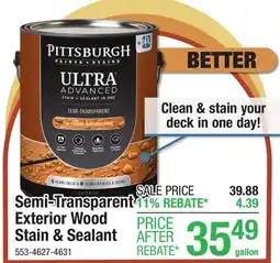 Menards Semi-Transparent Exterior Wood Stain & Sealant offer