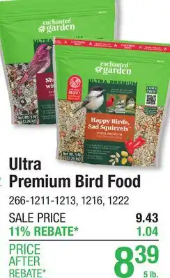 Menards Ultra Premium Bird Food offer