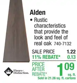 Menards Alden LAMINATE FLOORING offer