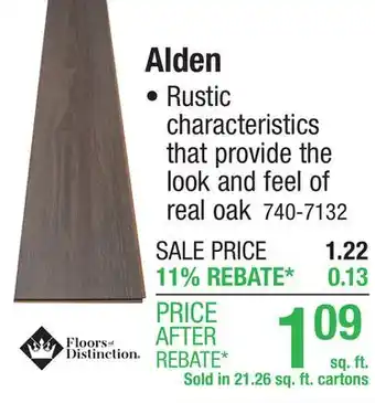 Menards Alden LAMINATE FLOORING offer