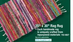 Menards 20 x 30 Rag Rug offer