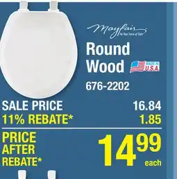 Menards Round Wood offer