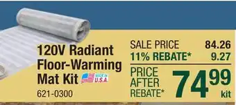 Menards 120V Radiant Floor-Warming Mat Kit offer