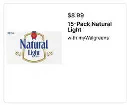 Walgreens 15-Pack Natural Light offer