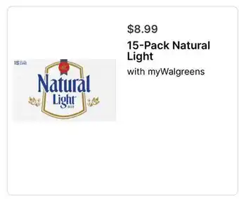 Walgreens 15-Pack Natural Light offer