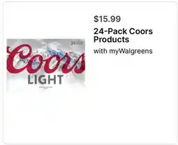 Walgreens 24-Pack Coors Products offer