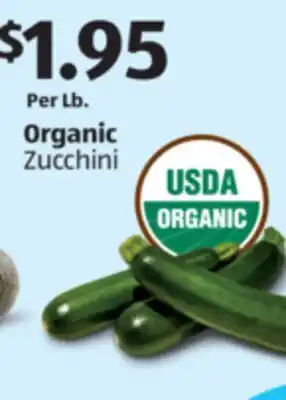 Aldi Organic Zucchini offer