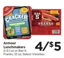 Food 4 Less Armour Lunchmakers or Bar-S Franks offer
