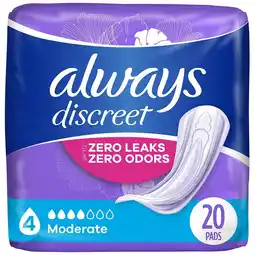 Walgreens Adult Incontinence Pads for Women, Moderate Absorbency, Postpartum Pads No scent, Regular Length offer