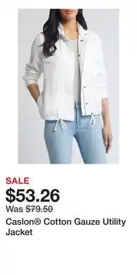Nordstrom Caslon Cotton Gauze Utility Jacket offer