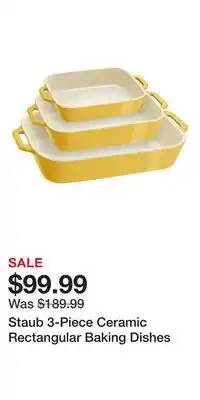 Nordstrom Staub 3-Piece Ceramic Rectangular Baking Dishes offer