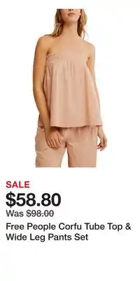 Nordstrom Free People Corfu Tube Top & Wide Leg Pants Set offer