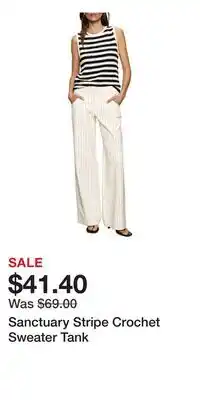 Nordstrom Sanctuary Stripe Crochet Sweater Tank offer