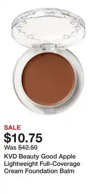 Kohl's KVD Beauty Good Apple Lightweight Full-Coverage Cream Foundation Balm offer