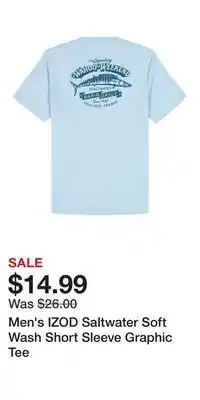Kohl's Men's IZOD Saltwater Soft Wash Short Sleeve Graphic Tee offer