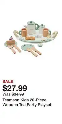 Kohl's Teamson Kids 20-Piece Wooden Tea Party Playset offer