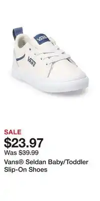 Kohl's Vans Seldan Baby/Toddler Slip-On Shoes offer