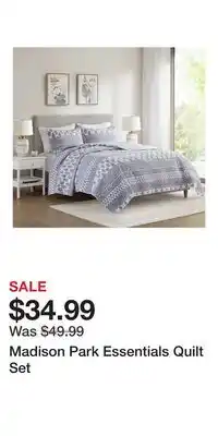 Kohl's Madison Park Essentials Quilt Set offer