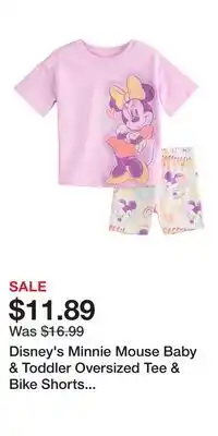 Kohl's Disney's Minnie Mouse Baby & Toddler Oversized Tee & Bike Shorts Set by Jumping Beans offer
