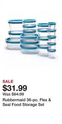 Kohl's Rubbermaid 36-pc. Flex & Seal Food Storage Set offer