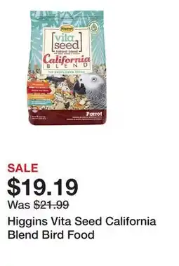 Petsmart Higgins Vita Seed California Blend Bird Food offer