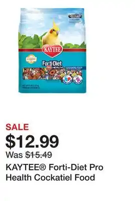 Petsmart KAYTEE Forti-Diet Pro Health Cockatiel Food offer