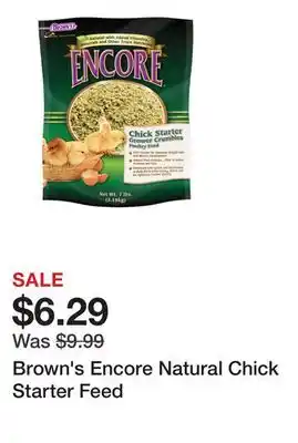 Petsmart Brown's Encore Natural Chick Starter Feed offer