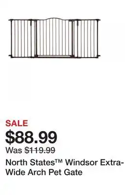 Petsmart North States Windsor Extra-Wide Arch Pet Gate offer