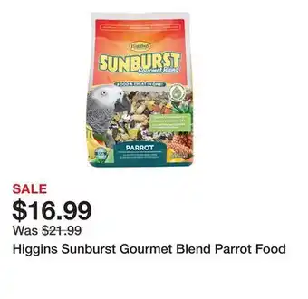 Petsmart Higgins Sunburst Gourmet Blend Parrot Food offer