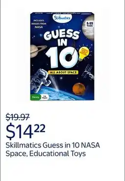 Walmart Skillmatics Guess in 10 NASA Space, Educational Toys for Ages 8-99 offer