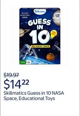 Walmart Skillmatics Guess in 10 NASA Space, Educational Toys for Ages 8-99 offer