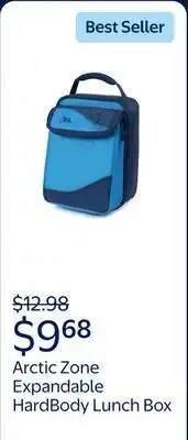 Walmart Arctic Zone Expandable HardBody Lunch Box with Hard Liner and Adjustable Divider, Blue offer