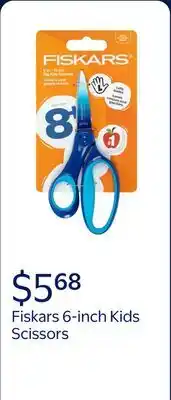 Walmart Fiskars 6-inch Left Handed Kids School and Craft Scissor Ages 8-11, Blue Ombre offer