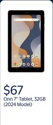 Walmart Onn 7 Tablet, 32GB, (2024 Model) - Indigo offer