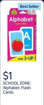 Walmart SCHOOL ZONE: Alphabet: Flash Cards (Revised edition) (Hardcover) offer