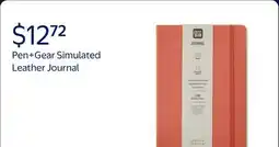 Walmart Pen+Gear Simulated Leather Journal, Red, 5.8 x 8.3, 240 Ruled Pages offer