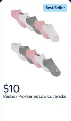 Walmart Reebok Girls Pro-Series Low Cut Socks offer