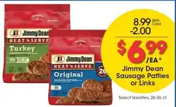 Kroger Jimmy Dean Sausage Patties or Links offer