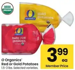 Albertsons O Organics Red or Gold Potatoes offer
