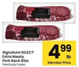 Albertsons Signature SELECT Extra Meaty Pork Back Ribs offer