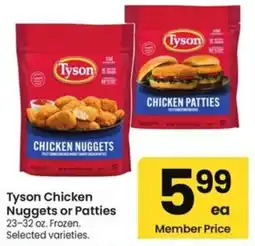 Albertsons Tyson Chicken Nuggets or Patties offer