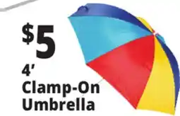 Ocean State Job Lot Clamp-On Beach Umbrella 4' offer