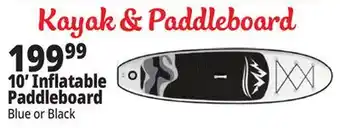 Ocean State Job Lot 10' Inflatable Paddle Board Blue or Black offer