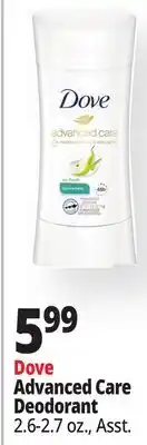 Ocean State Job Lot Dove Advanced Care Deodorant offer