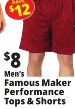 Ocean State Job Lot Men's Famous Maker Performance Tops & Shorts offer