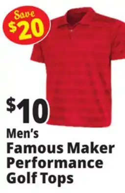 Ocean State Job Lot Men's Famous Maker Performance Golf Tops offer