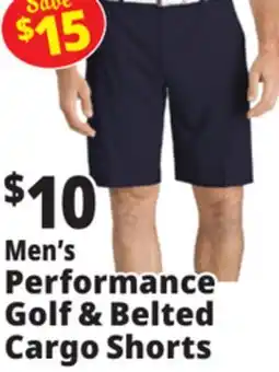 Ocean State Job Lot Men's Performance Golf & Belted Cargo Shorts offer