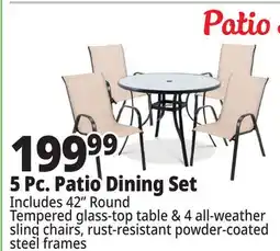 Ocean State Job Lot 5 Pc. Patio Dining Set offer